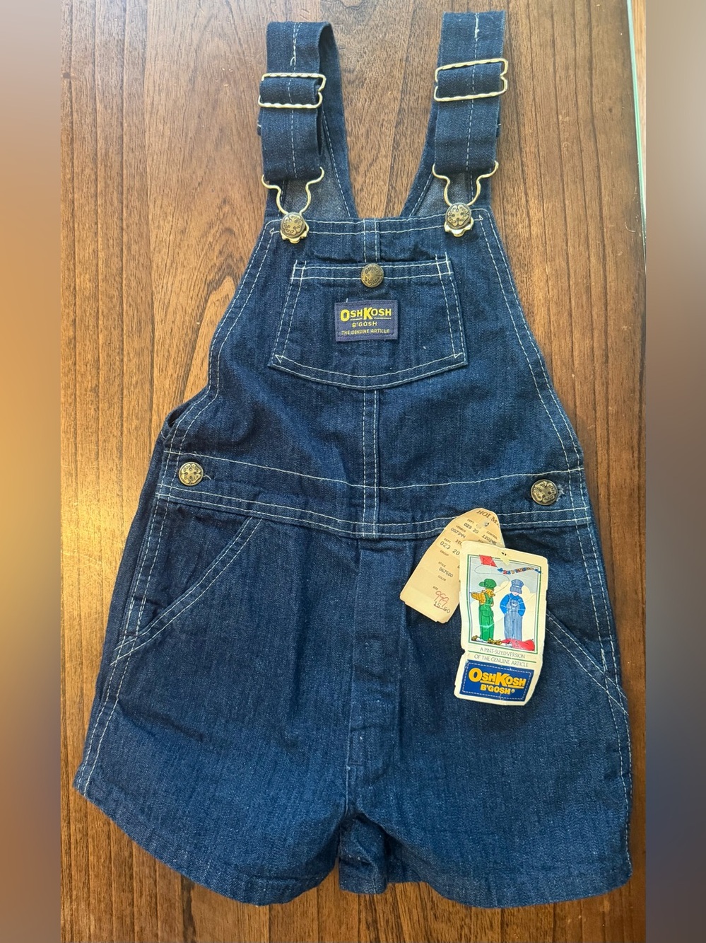 Vintage OshKosh B’Gosh Vestbak Shortalls — Made in USA — Original Tags